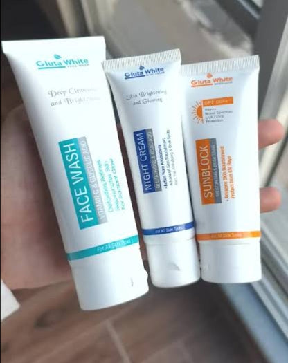 Gluta White Face Glow Kit