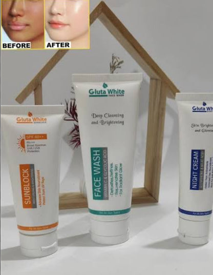 Gluta White Face Glow Kit